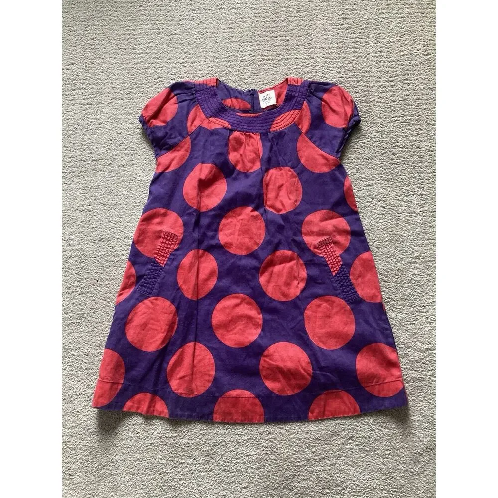 mini boden polka dot dress Mini Boden Large Polka Dot Dress Carla Linen Midi Dress-Starboard Blue, Painted Dot Boden UK